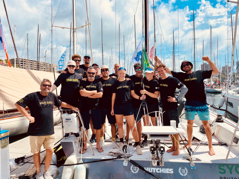 Hutchies Yeah Baby Crew Photo from the Rolex Sydney Hobart 2023 race.