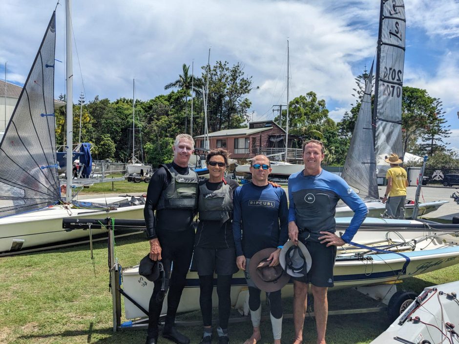 Adam, Kate, Andrew and Adam at the NS14 National Championships at SYC Hollywell.